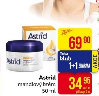 Pleťový krém výživný mandlový Nutri Skin Astrid