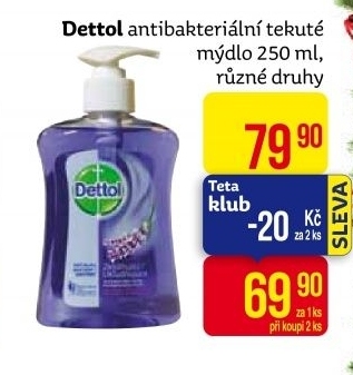 Tekuté mýdlo antibakteriální Dettol