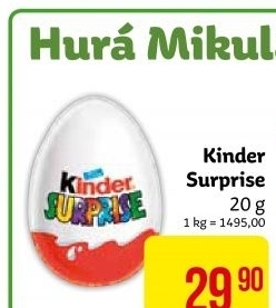Čokoládové vajíčko s překvapením Kinder Surprise