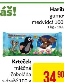 Čokoláda s dražé Krtek Kaumy