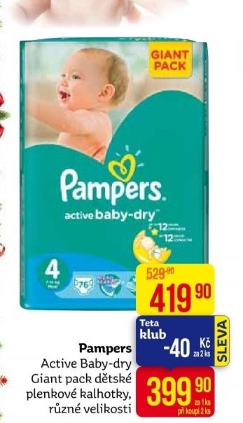 Pleny dětské Pampers Active Baby Dry