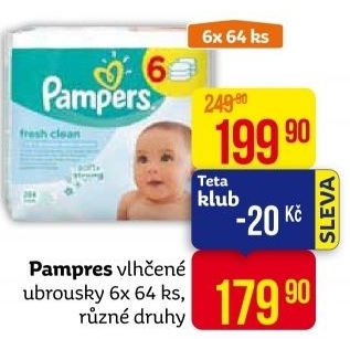 Vlhčené ubrousky dětské Pampers