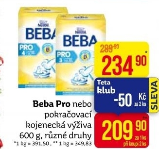 Mléčná výživa Pro Beba Nestlé