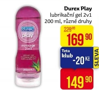 Gel lubrikační 2v1 Play Durex