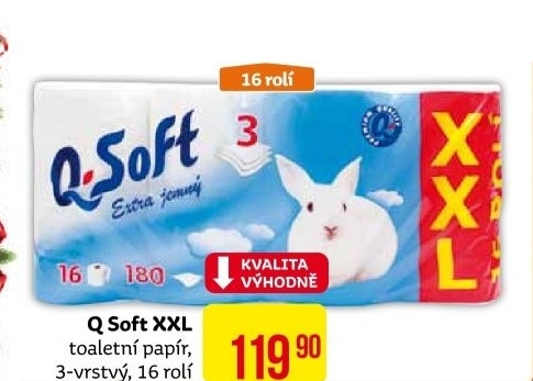 Toaletní papír 3vrstvý Q Soft