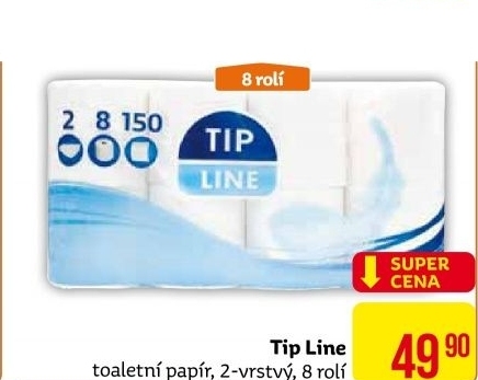Toaletní papír 2vrstvý Tip Line