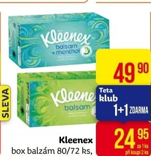 Kapesníčky papírové Balsam Kleenex - box