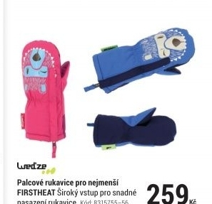LYŽAŘSKÉ PALCOVÉ RUKAVICE ONESLIDE PRO NEJMENŠÍ MODRÉ
