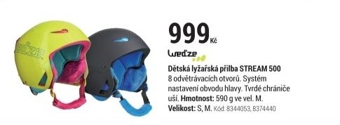 DĚTSKÁ LYŽAŘSKÁ A SNOWBOARDOVÁ PŘILBA STREAM 500 ČERNÁ