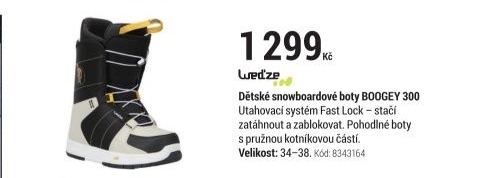 DĚTSKÉ SNOWBOARDOVÉ BOTY BOOGEY 300 ČERNÉ
