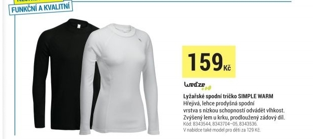 LYŽAŘSKÉ SPODNÍ TRIKO SIMPLE WARM