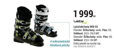 PÁNSKÉ LYŽAŘSKÉ BOTY WID 55 ČERNÉ