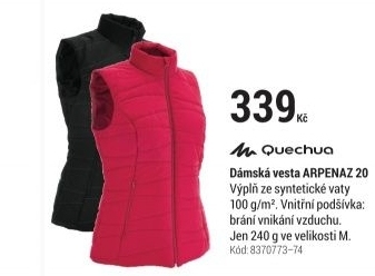 DÁMSKÁ VESTA ARPENAZ 20 ČERNÁ