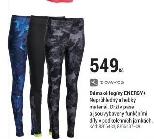 DÁMSKÉ FITNESS LEGÍNY ENERGY+ SE VŠITÝMI DÍLY A POTISKEM ČERNÉ