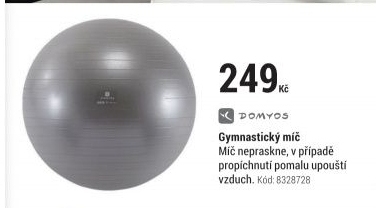 GYMNASTICKÝ MÍČ S ÚPRAVOU PROTI PRASKNUTÍ STŘEDNÍ