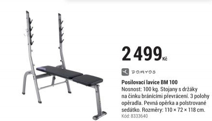 POSILOVACÍ LAVICE BM 100