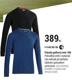 PÁNSKÝ SVETR 500 NA GOLF MODRÝ