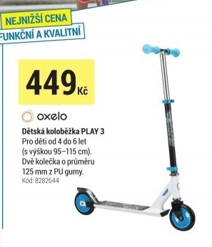 DĚTSKÁ KOLOBĚŽKA PLAY 3 BÍLÁ