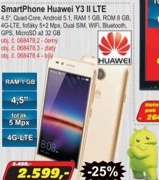 Mobilní telefon Huawei Y3 II Dual SIM