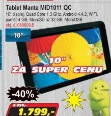 Tablet Manta MID1011