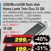 Micro USB flash disk Hama Laete Twin Duo 32GB