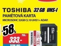 MicroSDHC 32GB CL10 UHS1 + adap.