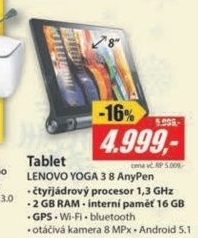 YOGA 3 8 IPS 16GB 2GB An5.1 GPS