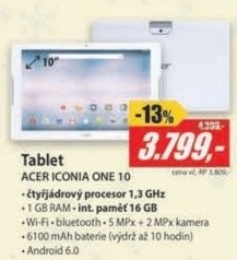 Iconia B3-A30-K72N 10 IPS 16GB 1GB
