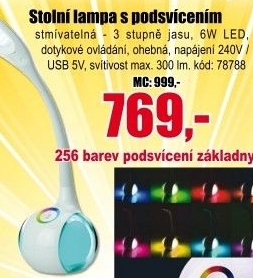 StmívatelnáLED lampička Solight WO39