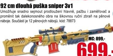 Dětská puška na pěnové náboje