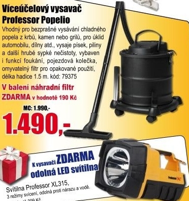 Vysavač na popel Professor Popelio