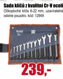 Očkoploché klíče Extol Premium