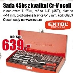 Nástrčné klíče Extol Premium