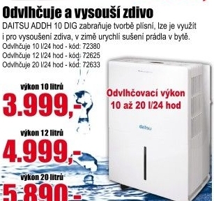 Odvlhčovač Daitsu ADDH 10 DIG