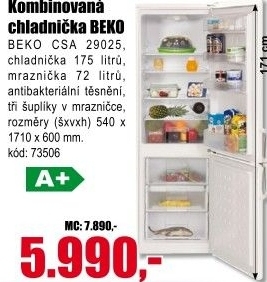 Kombinovaná chladnička Beko CSA 29025