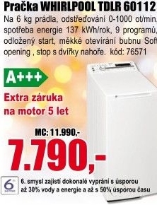 Pračka Whirlpool TDLR 60112