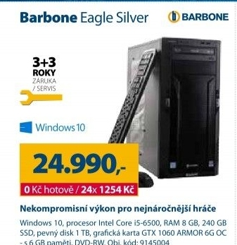 Stolní herní počítač Barbone Eagle Silver