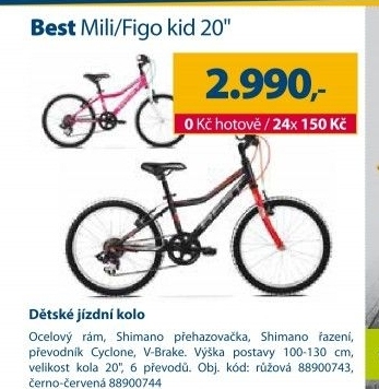 Dětské jízdní kolo Best Mili/Figo kid 20&quot