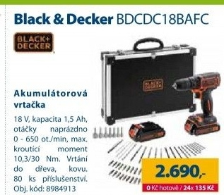 Aku vrtačka Black&amp