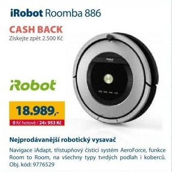 Robotický vysavač iRobot Roomba 886