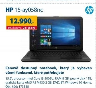 Notebook HP 15-ay058nc