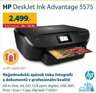 Tiskárna HP Deskjet Ink Advantage 5575