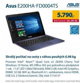 Notebook Asus E200HA-FD0004TS