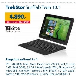 Notebook 2v1 Trekstor SurfTab Twin 10.1