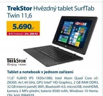 Notebook 2v1 Trekstor SurfTab Twin 11,6
