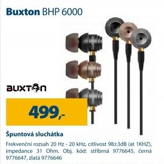 Sluchátka do uší Buxton BHP 6000