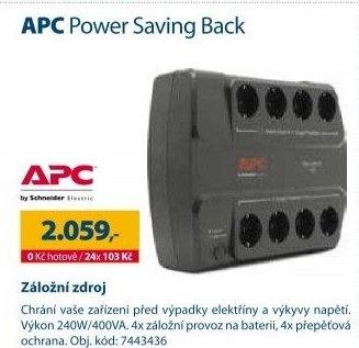 Záložní zdroj APC Power Saving Back