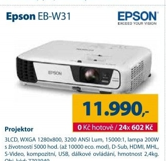Projektor Epson EB-W31