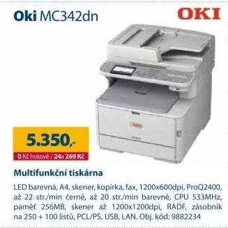 Multifunkční tiskárna OKI MC342dn