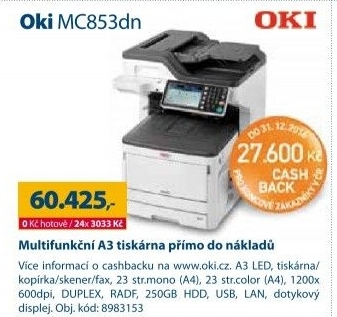 Multifunkční tiskárna OKI MC853dn